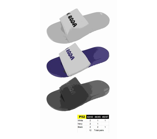 P52 - Claquettes SDR Hommes et Juniors - 42 au 47 - 3 couleurs - 12 paires
